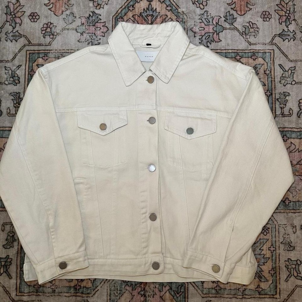 Blank NYC cream denim jacket‎